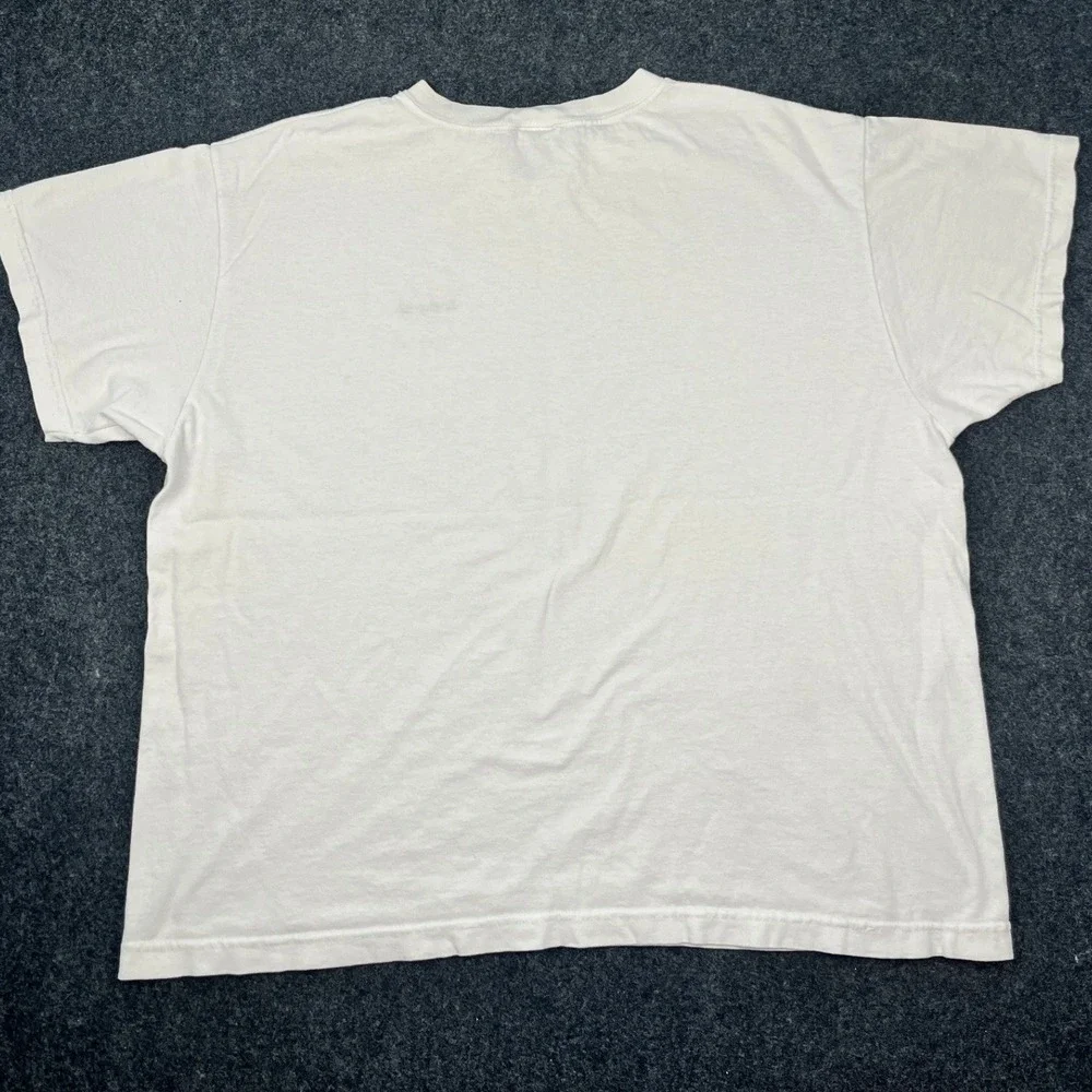 Vintage Adidas T-Shirt Mens Large White Embroidered Logo Made in USA Cotton Tee